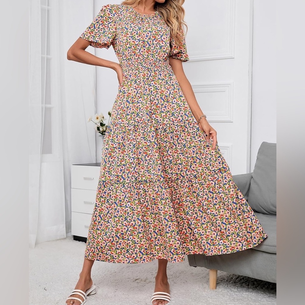 Amazon Multicolor Floral Maxi Dress